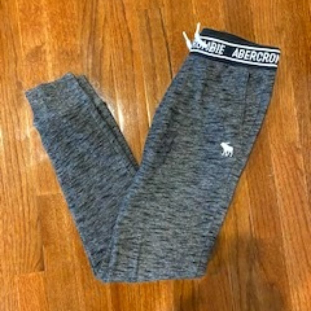 Abercrombie Kids Black Marled Jogger